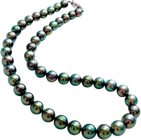 Gold, Malachite green,White Freshwater Genuine Cultured Pearl Necklace for Women in AAAA Quality in Saudi Arabia