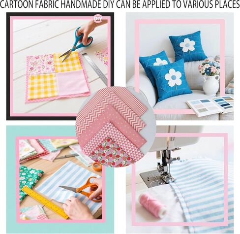 5 Pack Precut Quilting Fabric Bundles,Soft Breathable Cotton Cloth for Sewing,Quilting,DIY Crafts,Bedding & Home Decor,Blue(9.84 * 9.84inchesI) in Kuwait