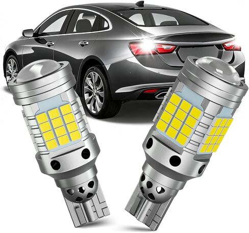 مصابيح إضاءة عكسية LED لسيارة تشيفي ماليبو 2010-2018، 6000K بيضاء فائقة السطوع لمبات احتياطية التوصيل والتشغيل، حزمة من 2 in Kuwait