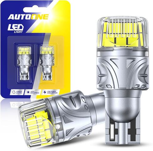 مصابيح عكسية 921 LED مطورة من AUTOONE، 500% فائقة السطوع و360 درجة إضاءة عالية، استبدال T15 912 LED مع جهاز عرض لمصابيح الإضاءة الاحتياطية، 6000 كلفن أبيض، حزمة من 2 in Kuwait