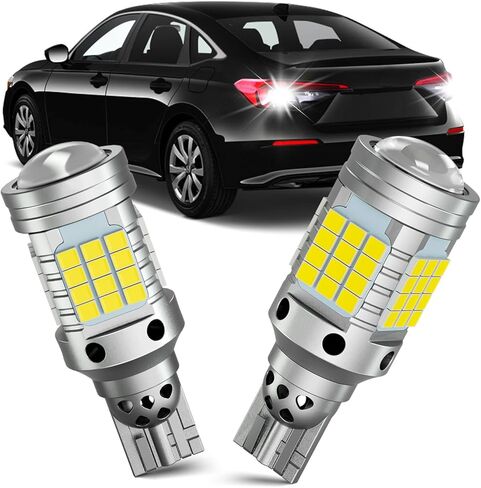 مصابيح إضاءة عكسية LED لسيارة Honda Civic 2013-2026، 6000K بيضاء فائقة السطوع لمبات احتياطية التوصيل والتشغيل، حزمة من 2 in Kuwait