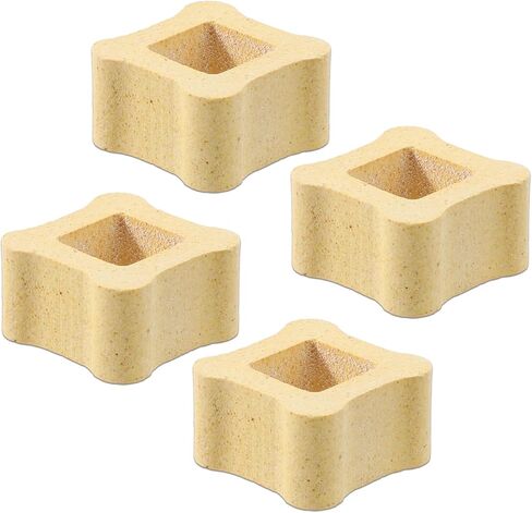 chiazllta 4 Pack Mini Kiln Post 0.5" Tall x 1" Wide Rectangle Kiln Posts High Alumina Shelf Square Ceramic Shelf Supports for High Temperature Kilns Furniture for Pottery at Home Sturdy Firing Posts in Kuwait