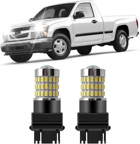 لمبة إشارة الانعطاف مناسبة لسيارة Chevy Silverado/GMC Sierra 1500 2500 2001-2013 ضوء إشارة الانعطاف الأمامي 6000K أبيض بارد، لمبة OEM فائقة السطوع، إضاءة 360 درجة قطعتان in Kuwait