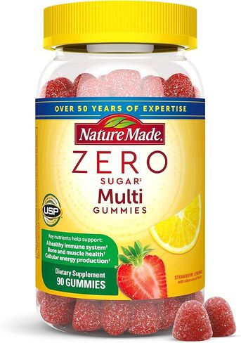 Nature Made Zero Sugar Multivitamin Gummies, Daily Nutritional Support Vitamin Supplements, 90 Sugar Free Gummies, 45 Day Supply in Saudi Arabia