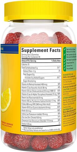 Nature Made Zero Sugar Multivitamin Gummies, Daily Nutritional Support Vitamin Supplements, 90 Sugar Free Gummies, 45 Day Supply in Saudi Arabia