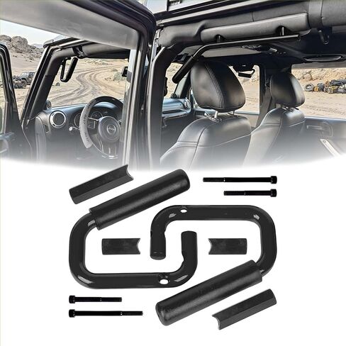 مقابض أمامية لسيارة جيب رانجلر JK JKU 2007-2018، 2/4 أبواب، قضبان حمل من الألومنيوم الصلب للرياضة صحارى روبيكون غير محدودة، أدوات داخلية للدخول على الطرق الوعرة، بدون حفر، قطعتان باللون الأحمر in Kuwait