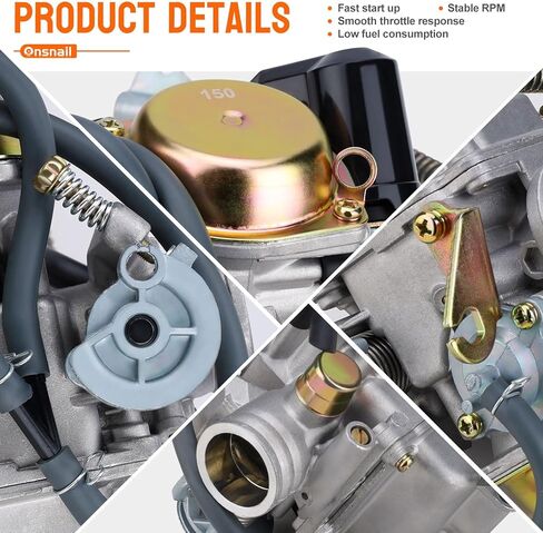 150cc Carburetor for GY6 4 Stroke Engines 125cc 150cc 152QMJ 157QMI PD24J 24mm for Motorcycle Scooter ATV Go Kart with Electric Choke in Saudi Arabia