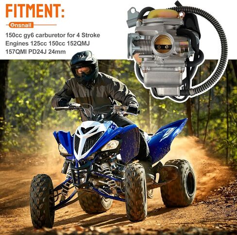 150cc Carburetor for GY6 4 Stroke Engines 125cc 150cc 152QMJ 157QMI PD24J 24mm for Motorcycle Scooter ATV Go Kart with Electric Choke in Saudi Arabia