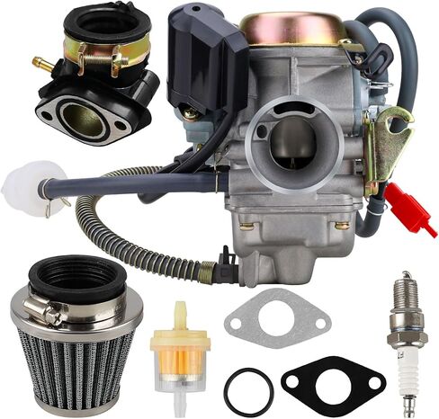 150cc Carburetor for GY6 4 Stroke Engines 125cc 150cc 152QMJ 157QMI PD24J 24mm for Motorcycle Scooter ATV Go Kart with Electric Choke in Saudi Arabia