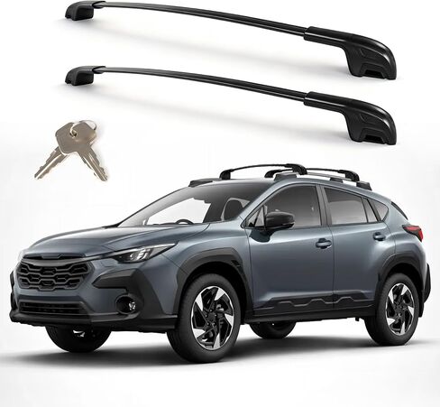 قضبان متقاطعة لحامل السقف متوافقة مع Subaru Forester Sport/Touring Hybrid 2025 2026 (ليست للقضبان المرتفعة)، قضبان متقاطعة من الألومنيوم قابلة للقفل بوزن 300 رطل، حامل بضائع على السطح مضاد للسرقة للدراجة in Kuwait