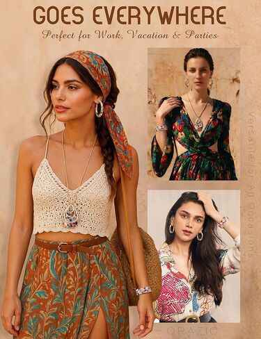 ORAZIO Acrylic Jewelry Set for Women Statement Boho Resin Earrings Necklace Bracelet in Saudi Arabia