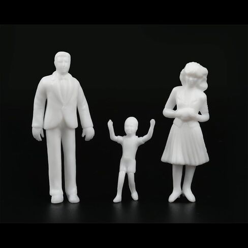 VICDUEKG 20 Pcs 1: 25 Scale White Miniature People Figurines Sitting and Standing Unpainted Mini People Figures Model Trains Architectural Tiny Plastic People for Projects Diorama Miniature Scenes in Kuwait