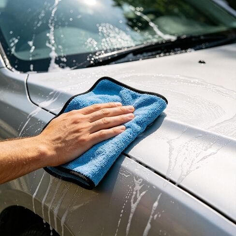 1PC Towels for Car, Super Soft Hand Towels - Hangable, Absorbent, and Durable Cleaning Cloth, Blue, 1pc in Saudi Arabia