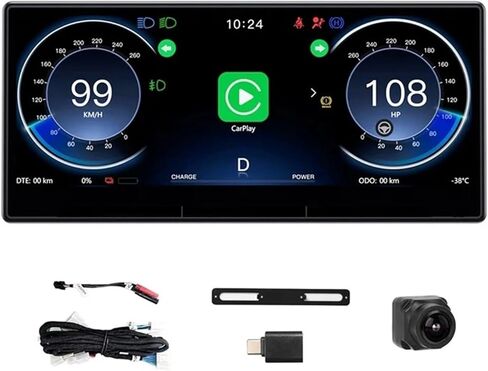 شاشة عرض علوية متوافقة مع طراز Tesla 3/Y، شاشة 9 بوصة HUD Carplay Android Auto ملحقات أدوات لوحة أجهزة القياس in Kuwait