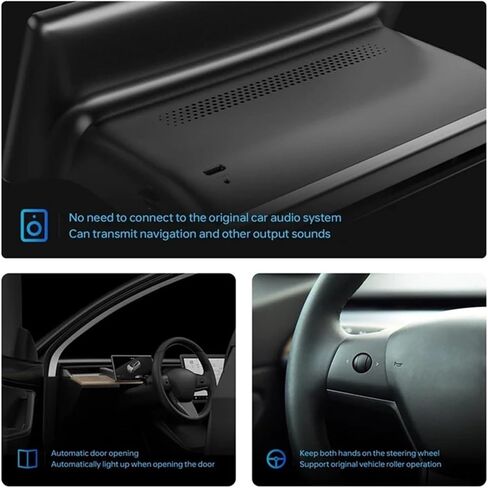 شاشة عرض علوية متوافقة مع طراز Tesla 3/Y، شاشة 9 بوصة HUD Carplay Android Auto ملحقات أدوات لوحة أجهزة القياس in Kuwait