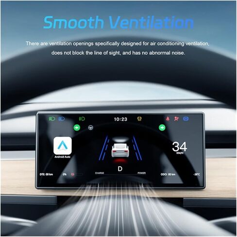 شاشة عرض علوية متوافقة مع طراز Tesla 3/Y، شاشة 9 بوصة HUD Carplay Android Auto ملحقات أدوات لوحة أجهزة القياس in Kuwait