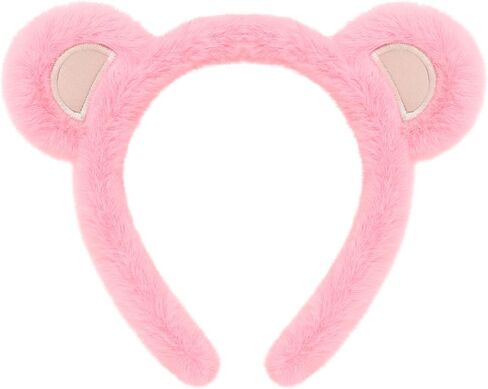 Bear Ears, Halloween Bear Ears Headband, Yellow Pink Purple Blue Green Brown Bear Ears, Halloween Animal Ears (Pink, OS) in Kuwait