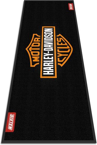 SIXTEN Motorcycle Mat for Harley Davidson 95x240 cm - Environmental Garage & Paddock Mat - Washable, Oil-Absorbing & Eco-Friendly - Protective Vehicle Mat for Motorcycles (Marker) in Kuwait