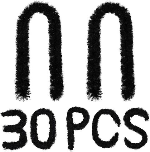 12 Pcs Feather Boas 5FT Artificial Fluffy Maraboa Scarves for Costume, Party Decorations for Birthday, Bachelorette, Wedding, Photo Booth Props （black） in Kuwait