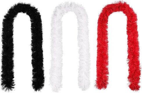 12 Pcs Feather Boas 5FT Artificial Fluffy Maraboa Scarves for Costume, Party Decorations for Birthday, Bachelorette, Wedding, Photo Booth Props （black） in Saudi Arabia