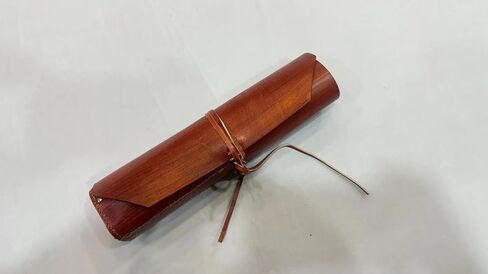 Handmade Lether roll Unique Gift for Drafting Divider Set of 5, Full Brass dividers with Executive Handmade Leather Roll Tools Bag, Single Handed 8" Brass Navigation Dividers Compass Set in Kuwait