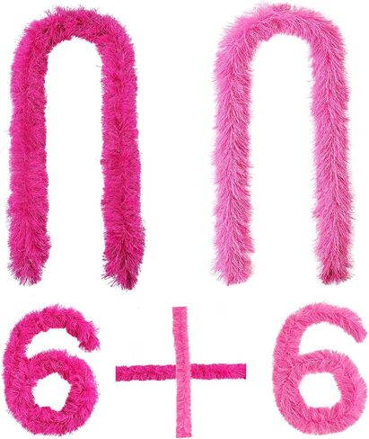 12 Pcs Feather Boas 5FT Artificial Fluffy Maraboa Scarves for Costume, Party Decorations for Birthday, Bachelorette, Wedding, Photo Booth Props （black） in Saudi Arabia