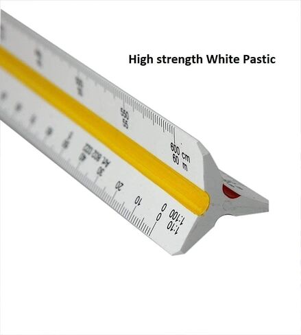 KRYTONE.Fx® 30cm Plastic Triangular Scale Ruler 3 Sides for Architecture Drafting Architect Engineers Technical Measuring Tools in Kuwait