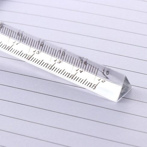 2Pcs Triangle Ruler Set, 15cm Small Metric Scale, Clear Plastic, Pocket Size, Drafting Tools for Office and School in Kuwait