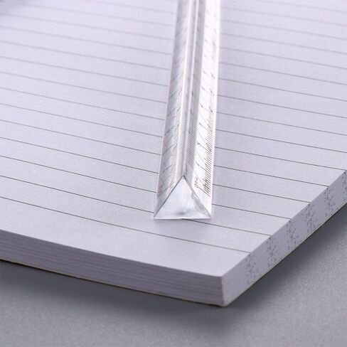 2Pcs Triangle Ruler Set, 15cm Small Metric Scale, Clear Plastic, Pocket Size, Drafting Tools for Office and School in Kuwait
