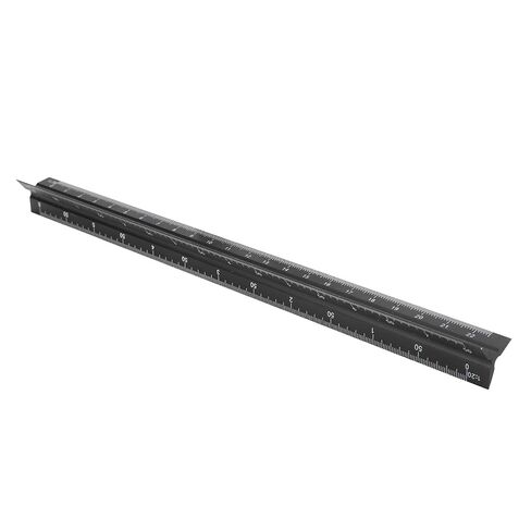 Garosa Triangular Metal Scale, Aluminum Alloy Architectural Ruler, 11.8in Measuring Tool for Engineering and Home Improvement in Kuwait