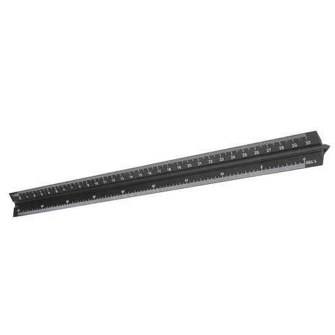 Garosa Triangular Metal Scale, Aluminum Alloy Architectural Ruler, 11.8in Measuring Tool for Engineering and Home Improvement in Kuwait