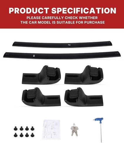Richeer 300LBS Roof Rack Cross Bars for 2023-2026 Pilot Sport Touring Trailsport Elite(Not for LX & EX-L),Lockable Heavy Duty Aluminum Cross Bar with Anti-Theft Locks for Cargo Racks Rooftop Luggage in Kuwait