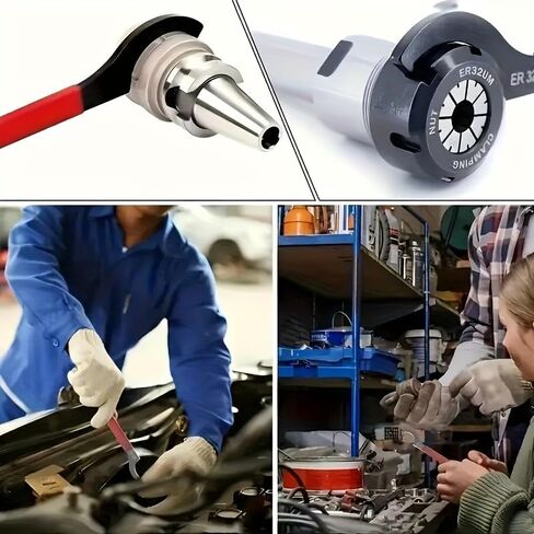 5Pcs Coilover Wrench Set C Spanner Tool for Shock Absorber Adjustment, Suspension Spring Compression Tool Kit, Hook Spanner Wrench with Non-Slip Handle in Kuwait