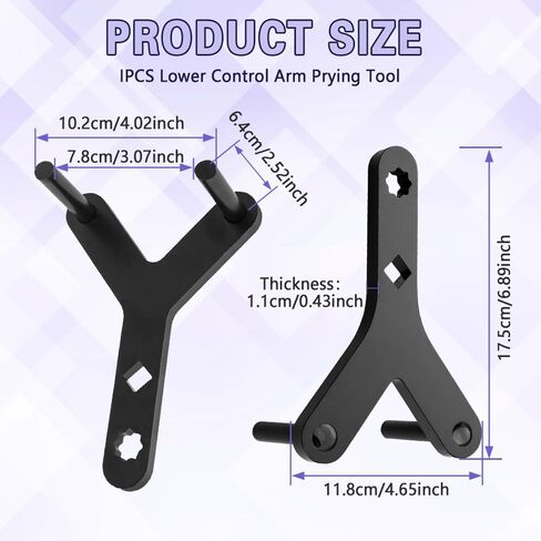 Lower Control Arm Prying Tool, Automotive Tools, Suspension Specialty Bushing Tool, Car Accessories Lower Ball Joint Pry Control Arm Bushing Tool Fit for 1/2" Drive Extension Breaker Bar in Kuwait