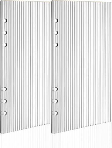 2PCS A5 Acrylic Binder Cover,Clear 6 Ring Journals Inserts Protector Shell Budget Binder Cover for Office,Transparent Sheet Protectors Refillable Notebook Sleeves,Planner Covers for Journals&Office in Kuwait