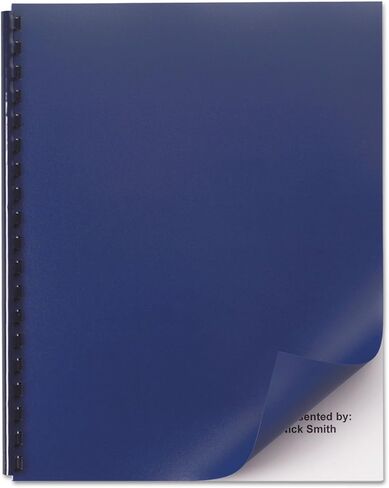 Swingline GBC 2514494 Opaque Plastic Presentation Binding System Covers 11 x 8-1/2 Navy 50/Pack in Kuwait