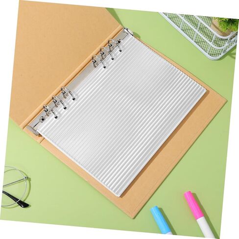 A5 Acrylic Binder Cover, 6 Hole Clear Binder Notebook Cover, Transparent Removable Diary Shell for Planner Budget Organizer Loose-Leaf Pages Journal Inserts Student Travel Office in Kuwait