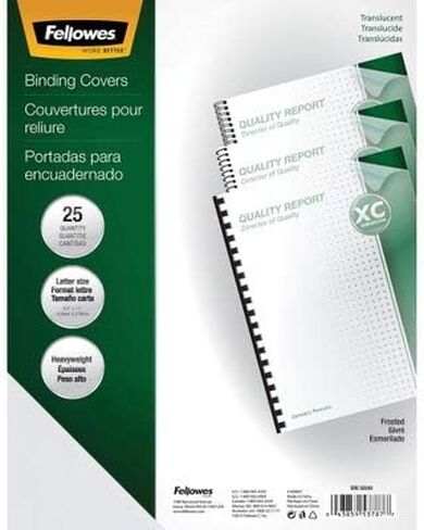 Fellowes Products - Fellowes - Futura Presentation Binding System Covers, 11-1/4 x 8-3/4, Frost, 25/Pack - Sold As 1 Pack - Give your documents an elegant presentation advantage. - Durable to withstand frequent handling. - Works with any binding system (e in Kuwait