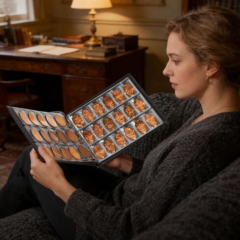 كتاب بيني مضغوط، ألبوم بيني يحمل 216 عملة معدنية، حامل بيني محمول لهواة الجمع، مناسب للسفر والاستخدام المنزلي، أسود in Kuwait