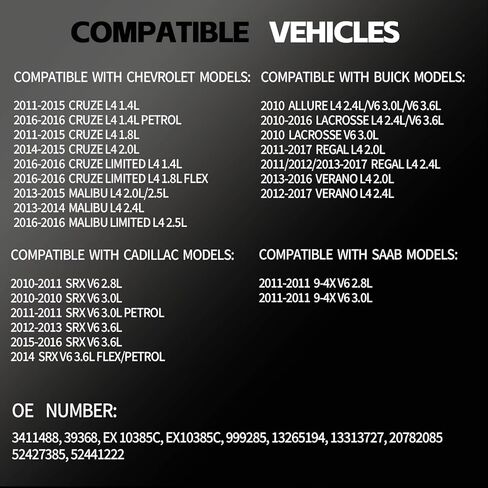 A/C Expansion Valve Compatible with 2013 2014 2015 Chevy Malibu, 2011-2016 Cruze Limited, 2010-2016 Buick LaCrosse Regal Verano Allure, Cadillac SRX, Saab 9-4X, Replaces 3411488, 39368, EX10385C in Kuwait