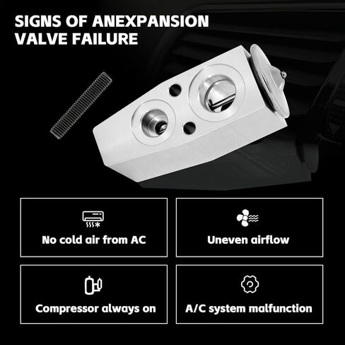 A/C Expansion Valve Compatible with 2013 2014 2015 Chevy Malibu, 2011-2016 Cruze Limited, 2010-2016 Buick LaCrosse Regal Verano Allure, Cadillac SRX, Saab 9-4X, Replaces 3411488, 39368, EX10385C in Kuwait