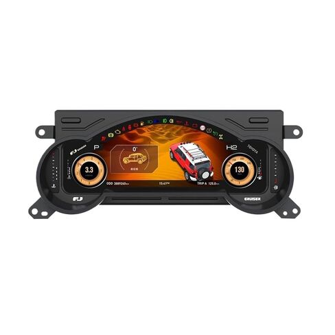 12.3" LCD Digital Dashboard Cluster Compatible for Toyota FJ Land Cruiser 2007-2024 Speedometer Virtual Instrument Panel Cockpit Meter(with Handle) in Kuwait