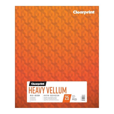 وسادة Clearprint ثقيلة مقاس 14 × 17 بوصة، بوزن 48 رطلًا / 180 جرامًا لكل متر مربع، 25 ورقة/وسادة، قطعة واحدة لكل منها in Kuwait
