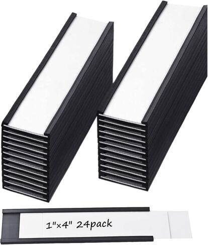 24 حزمة 1 "× 3" C حامل التسمية المغناطيسي قناة للأرفف المعدنية صندوق الأدوات أدراج تسميات خزانة الملفات المغناطيسية in Kuwait