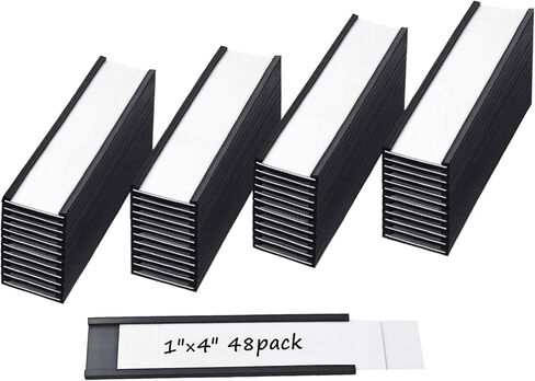 24 حزمة 1 "× 3" C حامل التسمية المغناطيسي قناة للأرفف المعدنية صندوق الأدوات أدراج تسميات خزانة الملفات المغناطيسية in Kuwait