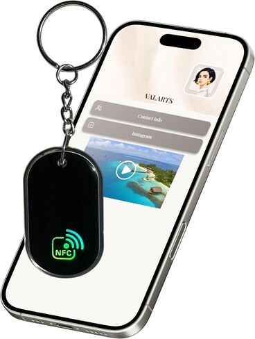 سلسلة مفاتيح NFC Epoxy - بطاقة الأعمال الرقمية الذكية VTAG.ID، انقر لمشاركة معلومات الاتصال والوسائط الاجتماعية والروابط in Kuwait