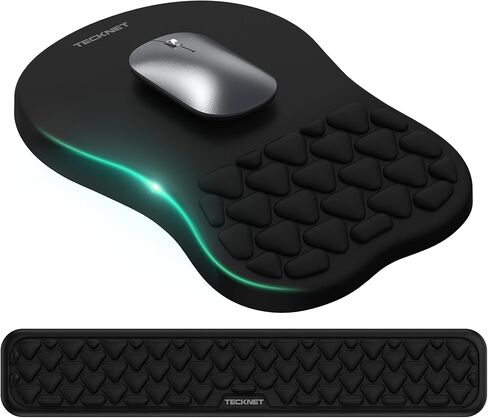 Ergonomic Mouse Pad with Wrist Rest,Keyboard Pad and Mousepad with Wrist Support,Massage Design Effectively Relieves Carpal Tunnel Syndrome Suitable for Computers and Laptops in Kuwait