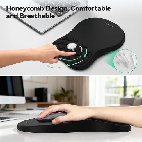 Ergonomic Mouse Pad with Wrist Rest,Keyboard Pad and Mousepad with Wrist Support,Massage Design Effectively Relieves Carpal Tunnel Syndrome Suitable for Computers and Laptops in Kuwait