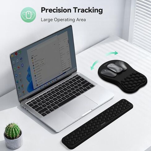 Ergonomic Mouse Pad with Wrist Rest,Keyboard Pad and Mousepad with Wrist Support,Massage Design Effectively Relieves Carpal Tunnel Syndrome Suitable for Computers and Laptops in Kuwait