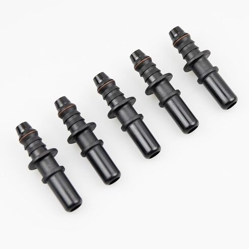 Fuel Line Hose Quick Release Connector Male 1/2 Tube to 1/2" Male Barb, 12.61mm-ID10, Plastic 5 pcs in Kuwait
